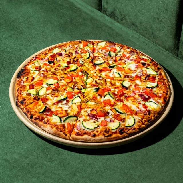 Butter Chicken Pizza.